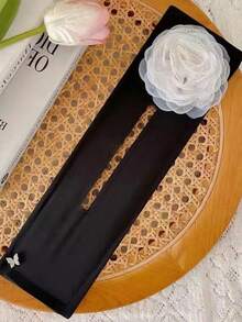 1个花朵水钻发夹，优雅蝴蝶发型配饰，方便日常卷发和编发，适合女性（花瓣和水钻数量随机），美发套装，美发工具套装，家居美容女性配饰礼品，美发工具发饰 - 彩色 - 查看 9