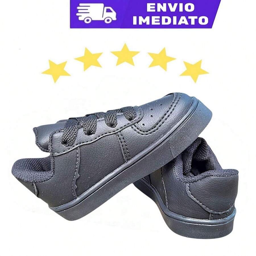 Children's Sneakers For Kids Comfortable Basic Luxury - màu đen - Xem 1