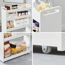 SoBuy NSR01-W Carro Multiuso con Ruedas,Carrito,4 bandejas,L60 x P18 x H82 cm Blanco,ES Carrito Baño Estrecho Carrinho Auxiliar Com Rodas Organizador Compacto para Cozinha Prateleira de Madeira Com Rodas Carrinho de Serviço Com Mueble Baño Estrecho Muebles Estrechos Baño Armario Baño Estrecho Armario Estrecho Baño Armário de Casa de Banho Estreito Portarrollos de Papel Higiénico de Pie Almacenamiento de Rollos de Papel Higiénico delgado Armario para Rollos de Papel Higiénico delgado Portarrollos de Papel Higiénico delgado de Pie Almacenamiento de Rollos de Papel Higiénico Estrecho Armario para Rollos de Papel Higiénico Estrecho Portarrollos de Papel Higiénico Estrecho de Pie Almacenamiento de Rollos de Papel Higiénico Compacto Armario para Rollos de Papel Higiénico Compacto Muebles de Cocina Marrón estilo nórdico, estilo sencillo 60x18.5x81 cm - Blanco - Ver 11