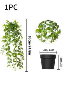 1/2 buc plante artificiale, jardinieră suspendată, decor pentru suport de perete, potrivit pentru interior, exterior, decorare raft sufragerie, decor casă, decor cameră, decorare grădină, decorare perete