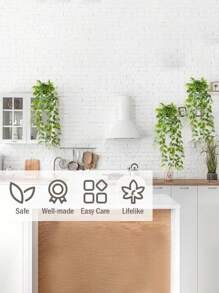 1/2 buc plante artificiale, jardinieră suspendată, decor pentru suport de perete, potrivit pentru interior, exterior, decorare raft sufragerie, decor casă, decor cameră, decorare grădină, decorare perete