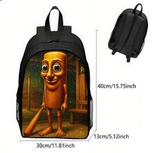 New Printed Large Capacity Backpack, Suitable For Teenagers, Essential For Back To School Season, Minimalist & Stylish Backpack, Lightweight & Relieving Printed Polyester Travel Backpack, Large Capacity Bag - Multicolor - View 17