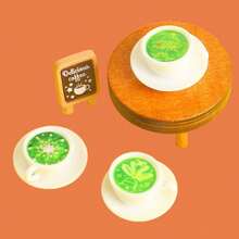 迷你圣诞咖啡杯娃娃屋咖啡厅桌面摆件仿真咖啡下午茶圣诞老人麋鹿圣诞树图案款式随机 - 彩色 - 查看 8