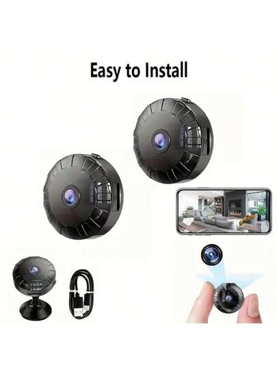 HD Mini WiFi Security Camera Night Vision Motion Alerts USB Rechargeable, Portable, Wide Angle, Easy App Setup view 6