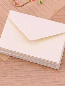 10 pezzi/20 pezzi/40 pezzi/50 pezzi Buste di carta kraft mini, stile minimalista estetica vintage per lettere d'amore, inviti di matrimonio, posta per ufficio, colori assortiti torna a scuola