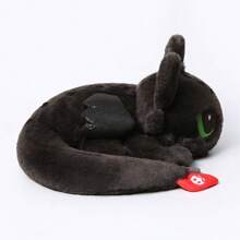 Universal Pictures ​Official  Night Fury Plush - 63cm Black Curled Sleeping Pose, Green Eyes​ Birthday Gift - Black - View 4