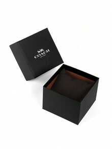 Coach Đồng hồ thạch anh PARK dây da màu hồng dành cho nữ với mặt số kết cấu bằng pha lê và đá cẩm thạch Đồng hồ quà tặng tròn tương tự thanh lịch thường ngày dành cho nữ - Hồng - Xem 10