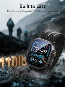 Screen Protector Compatible With Apple Watch Ultra 3/2/1 49mm, Military-Grade Tempered Glass Film With Aluminum Alloy Frame, Anti-Scratch, Anti-Collision, High-Definition Touch Sensitive Full Coverage Protective Cover For I-Watch Outdoor Sports And Daily Wear - Series Ultra 49mm - View 6