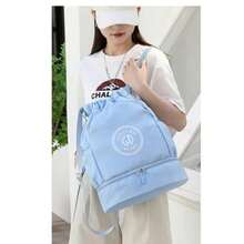 MOCHILA DEPORTIVA UNISEX, BOLSA DE VIAJE IMPERMEBLE MULTIFUNCIONAL - Neblina azul - Ver 4