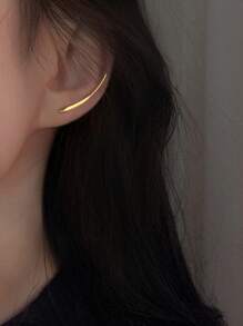 BALMORA 一对简约奢华S925纯银迷你U形耳环，适合女性佩戴，展现精致个性，是馈赠佳品。 - 金色 - 查看 2