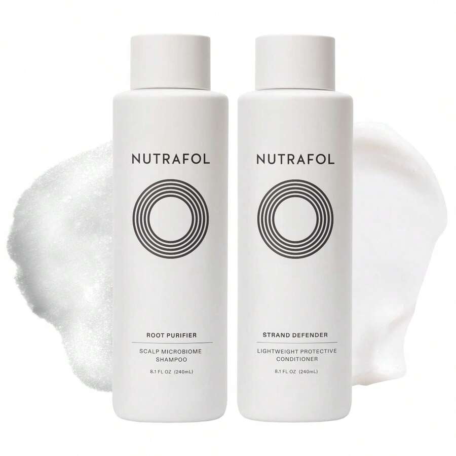 Nutrafol Shampoo And Conditioner, Cleanse And Protect Hair And Scalp, Improves Hair Volume, Strength And Texture, Physician-Formulated For Thinning Hair - 8.1 Fl Oz Bottle - White - View 1