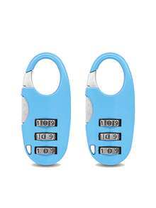 迷你彩色行李锁，带钥匙，3位密码防盗锁，便携式旅行行李锁，适用于行李箱、背包、健身包和储物柜，坚固的金属结构，是旅行者、通勤者和户外爱好者的理想之选，时尚的行李保护，也适用于学校体育馆储物柜、运动储物柜、围栏、工具箱、门、箱子和橱柜。 - 彩色 - 查看 11