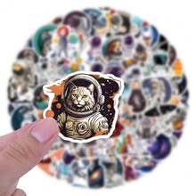 110 件宇航员贴纸美观贴纸高品质贴纸贴花剪贴簿、日记本、笔记本电脑、保险杠、滑板、水瓶、电脑、手机贴纸可以为您的生活带来很多乐趣，是送给成人的完美礼物 - 彩色 - 查看 6