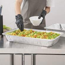 5 Heavy Duty Aluminum Foil Trays With Lids, 170 Oz Large Capacity, Reusable And Easy To Clean, For Oven, Baking, Grilling, Food Transport, Lid Design, Reusable Cookware, Aluminum Foil Trays, Roast Turkey, Grilled Steak, Lunch Box, Storage Box, Halloween Dinner Party, Christmas Dinner, Outdoor Barbecue Utensils, Cooking Display Utensils, Buffet Trays