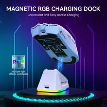 ATTACK SHARK X11 Lightweight Wireless Gaming Mouse With RGB Charging Dock, Tri-Mode-2.4G/USB-C Wired/BT, 22K DPI, PAW3311 Optical Sensor, HUYU Switch, 5 Programmable Buttons For PC Gamer - Multicolor - View 10