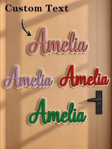 可定制个性化木质门牌、公寓门牌、壁挂式门牌、卧室门牌、装饰性木质和亚克力门牌，以及简约风格的房屋标牌，适合作为乔迁、周年纪念、生日、毕业、情人节、新生儿派对、洗礼、婚礼礼物，以及圣诞节、万圣节、感恩节等节日的家居装饰，也可用于客厅装饰。 - 彩色 - 查看 7