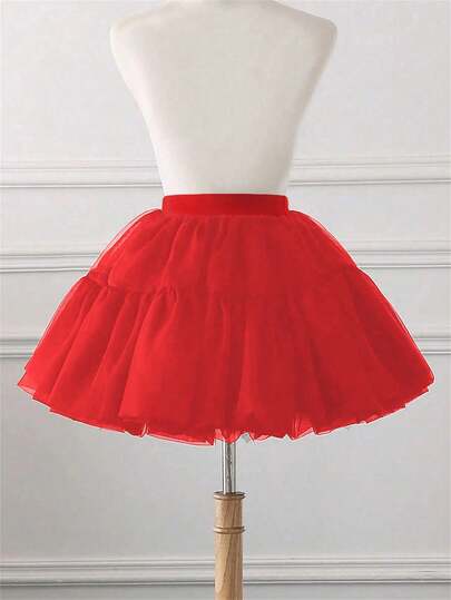 Young Girl Tulle Puff Skirt, Children Cosplay Dress, Ballet Dance Dress