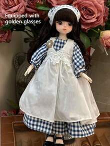 1PC Healing Girl Doll Set, BJD Doll - Jointed Poseable, 30Cm/11.8Inch Birthday Christmas Play House Toy Set, With Cute Dress/Shoes Accessories And 3D Eyes And Exquisite Makeup, Cosplay Doll