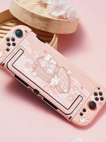 GeekShare Cute Rabbit Design Ultra-Thin PC Protective Case For Nintendo Switch 2 Console - Steamed Bun Rabbit - View 8