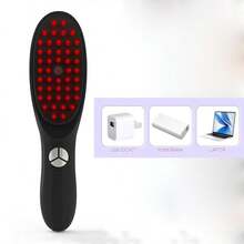 USB Rechargeable Electric Hair Straightening Brush, Massage Comb, Hair Growth Comb, Scalp Acupressure Massage Device With Red Light Therapy Hair Care
