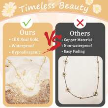 SmileBelle Pearl Collars Necklaces For Women, Daisy Pearl Choker As Y Shaped Pearls Jewelry Gold Heart Necklace For Anniversary Birthday Gifts White Baroque Necklace As Wedding Jewelry - Daisy Pearl Necklace - View 5
