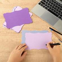 50 Pack Blank Kraft Cards Cardstock Thick Paper Brown Greeting Cards For DIY Gift Card Menus, Baby Shower And Wedding Invitations (Pink, 5 Colors, 5x7IN)-401784 - 紫色 - 查看 7