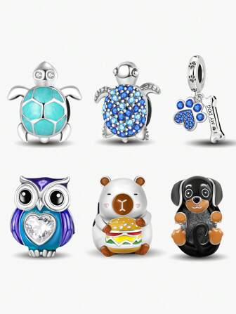 1Pc Fashionable Moon Kitty Series Charm Bead Fit For Women Bracelets Bangles DIY Jewelry Making And Daily Outfit Matching Jewelry Decoration For Girls