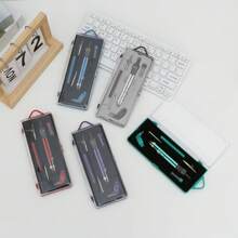 1 قطعة، طقم 6 قطع بوصلة ملونة، بوصلة من سبيكة الألومنيوم الملونة للطلاب للرسم والتصميم والتخطيط، طقم 3 قطع