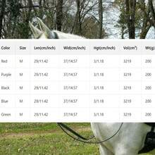 PU皮革马笼头和牵引绳套装，舒适马笼头，适用于纯血马、阿拉伯马、夸特马等无缰马匹，时尚皮革马笼头，PU马具金属牵引绳套装 - 彩色 - 查看 2