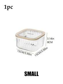 1pc/2pcs Transparent Children's Hair Accessory Storage Box, Girl's Hair Clip Headdress Headband Classification Box, Transparent Rubber Band Hair Tie Jewelry Bucket, Press-Type Elastic Lid, Easy To Use, Large-Capacity Hair Accessory Box, Multi-Functional Sundry Storage Jar, Suitable For Bathroom, Bedroom And Campus Dormitory.(Tip: There Is An Installation Video On The Homepage)