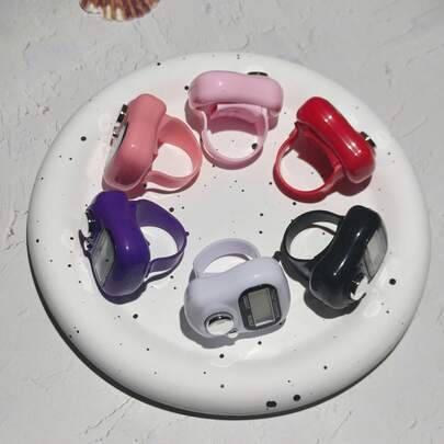 指輪式デジタルカウンター 3個/1個入り、ポータブル指タッチカウンター、ミニ 手動クリックカウンター、スポーツのステップカウンティング、倉庫の在庫管理、祈祷用アクセサリーに適しています