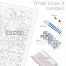 1PC Painting By Number For Adults Beginner, DIY Gift Canvas Painting Kits, Beautiful View Oil Painting Kit, DIY Paint Adult Crafts For Gift Home Wall 12x16inch