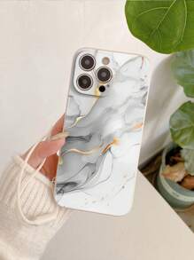 1 pieza Funda de teléfono a prueba de golpes con patrón de mármol blanco de TPU y 1 pieza Correa de muñeca de silicona blanca, compatible con Apple/Fundas de teléfono a juego/Fundas de teléfono con cordón/Fundas de teléfono interesantes/Teléfonos Android///OPPO/Galaxy A51 4G/Galaxy A52/A52s 5G/Galaxy S23 Ultra/Galaxy A13 4G/Galaxy A12/Galaxy S22 Ultra/OPPO A54