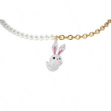 Swarovski 施华洛世奇十二生肖兔仿珍珠项链女士颈链圣诞节情人节七夕节生日礼物送女友 - 粉色 - 查看 3