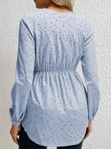 Women Blouses - Blue - View 2