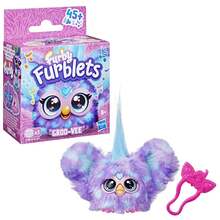 Hasbro Furby Furblets Groo-Vee Mini Friend, 45+ Sounds & Music, Speaks Only Furbish, Electronic Plush Toys, Purple, Back To School Gifts, Ages 6+