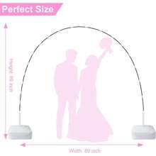 Balloon Arch Stand Kit, 10FT Wide & 7.5FT High Adjustable Balloon Arch Frame, Ideal For Party Decorations, Not Include Balloons. - 83pcs - View 3