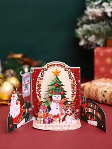 Opjoys 1 张圣诞前夜弹出式卡片、杰克和莎莉圣诞树贺卡、感谢卡、手工弹出式卡片、圣诞礼物、圣诞节 - 彩色 - 查看 14