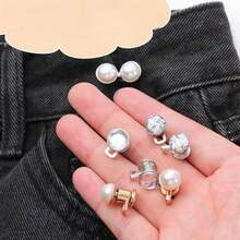 1pc Women's Simple & Elegant Seamless Adjustable Waist Belt, Suitable For Pants, Skirts, Dresses, Sweaters, Casual & Elegant Fashion Design With Faux Pearl, Rhinestone, Flower Decor, Minimalist Waist Cincher. Suitable For Daily Wear And As A Gift - Multicolor - View 3