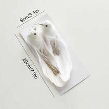 1件/2件，圣诞节，万圣节，人造羽毛鸟花园装饰，人造泡沫鸟凤凰孔雀景观，仿生工艺鸽子装饰，客厅花园家居装饰，庭院鸟，多场景适用人造鸟雕像，圣诞树装饰 - 彩色 - 查看 17