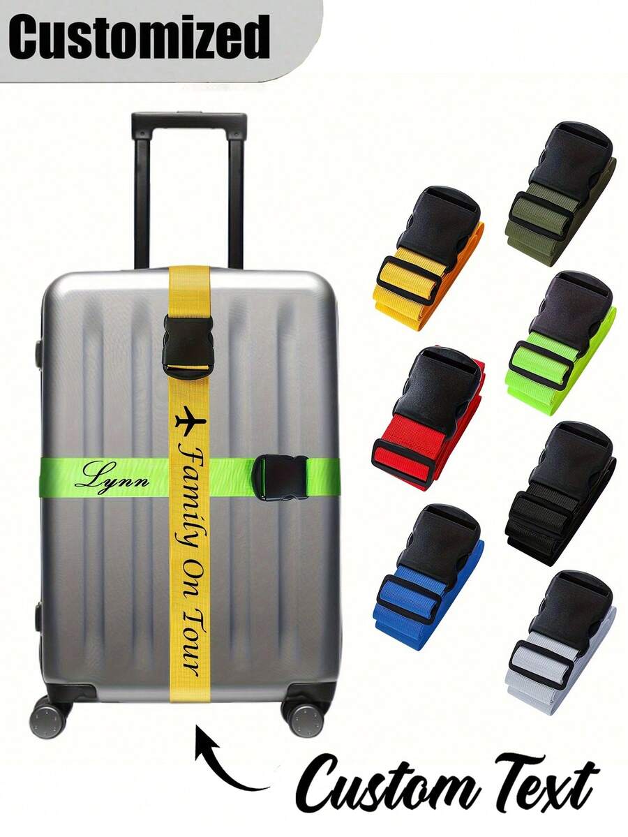 Cinghia Bagaglio Personalizzata Con Serratura – 3D, Ricamata, Varie Colori, 1.8m
