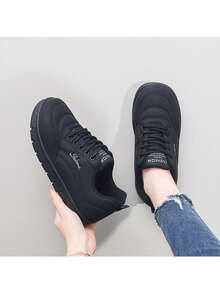 Tênis Casuais de Sola Macia para Mulheres, Novos Sapatos Planos Antiderrapantes Confortáveis e Versáteis para o Outono