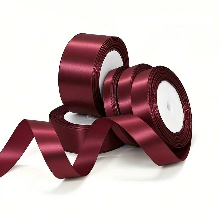 1 Roll 25 Yards Polyester Satin Ribbon, Christmas Gift Box, Candy Box, Cake Box, Flower Decoration Ribbon, DIY Crafts