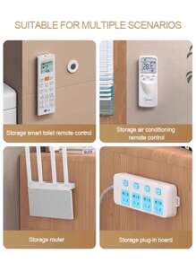 1/4/8pcs Magnetic Remote Control Holder - Remote Organizer, Floating Wall Mount, Hole-Free Installation, Remote Control Wall Hanger, Magnetic Storage Rack For Living Room Wall, Powerful Magnetic Hooks, Wall Hanging Magnetic Holder, Remote Control Wall Hanger, Organizer For Remote Controls, Charging Small Items, TV And Tool Rack, Christmas, New Year, Accessories.