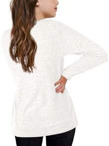 Apbondy Shirts Casual Long Sleeve Crewneck Loose Striped Sweatshirts Pullover Tops