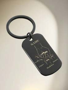 Ayotu Llaveros personalizados con patrón de puño familiar, etiquetas personalizadas para mascotas, colgantes para mochilas, llavero de regalo para maestros para papá, esposo y colegas, regalo del Día del Padre - Multicolor - Ver 21