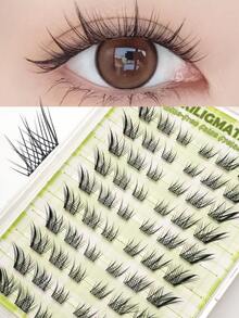 60 pezzi di ciglia finte con riccio C-CC, aspetto naturale - senza bisogno di colla, leggere per uso quotidiano, riutilizzabili, applicazione facile in 3 secondi, ciglia finte autoadesive senza colla - ciglia a pressione istantanee in 3 secondi, riutilizzabili con tenuta forte, senza bisogno di colla appiccicosa