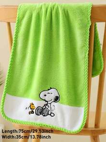 Snoopy Series Towel 1pc, 75*35cm, Made of Highly Absorbent and Soft Fabric, Skin-Friendly Material, Anti-detachment Weaving, Low Allergenicity, Featuring Cartoon Embroidery Patterns, Sealed Edge Design, Low Allergenicity, Featuring Cartoon Embroidery Patterns, Sealed Edge Design, Soft Texture, Quick, Softings Suitable for Children, Adults, Fans of "Peanuts" Comic, Applicable for Use in Bathrooms, Swimming Pools, Travel, Family Use, Beach Outings, After Shower Drying, Comfortable Wrapping - 彩色 - 查看 11