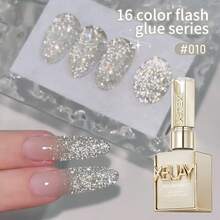 XEIJAYI 钻石闪光美甲 16 色 15ml 凝胶指甲油浸泡 UV LED 指甲油沙龙女性美甲工具时尚迷人指甲奢华指甲设计 - 彩色 - 查看 13