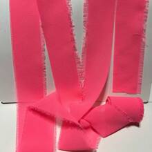 1 条手工撕扯雪纺丝带，100% 涤纶，波西米亚风格，适用于婚礼鲜花、DIY 装饰、礼品包装、派对装饰、邀请函